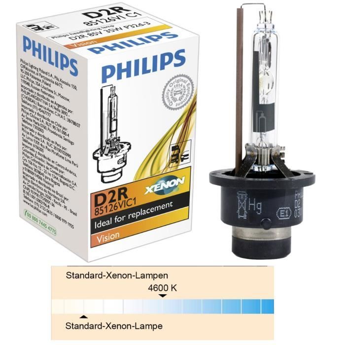 Philips D2R Vision Xenon Ampoule de phare de voiture 35W 85126VIC1 HID Single