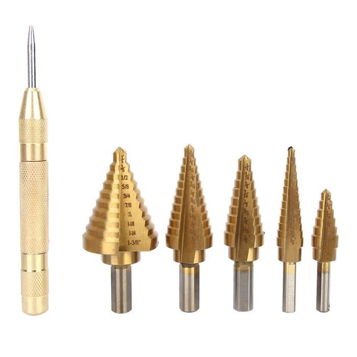 Lot De 3 Forets à Fraiser étagés, En Acier Inoxydable HSS, De