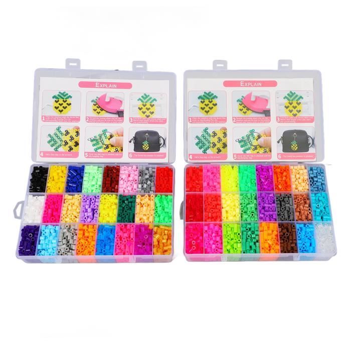 STARTOGOO Kit 10000 Perles à Repasser - 36 Couleurs + Planches Et Modèles - Loisir Créatif Enfant