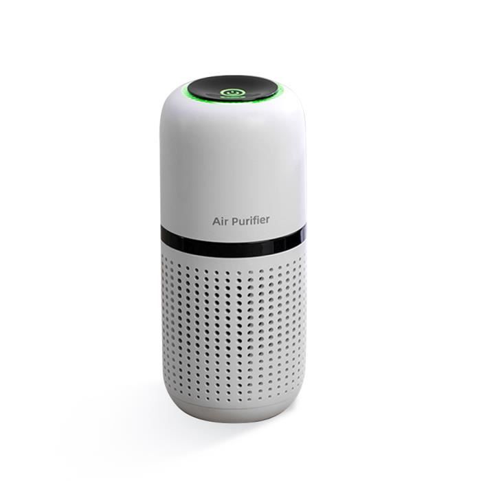 Purificateur D'Air Voiture & Maison - Filtre Multi-couches | Portable, Léger & Silencieux | Éclairage LED Intégré