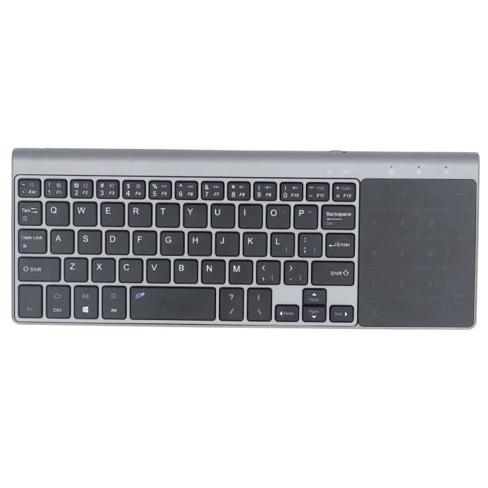 Clavier sans fil SALUTUYA – 24 G sans fil – Commute le pavé tactile et les touches numériques – Gris sidéral