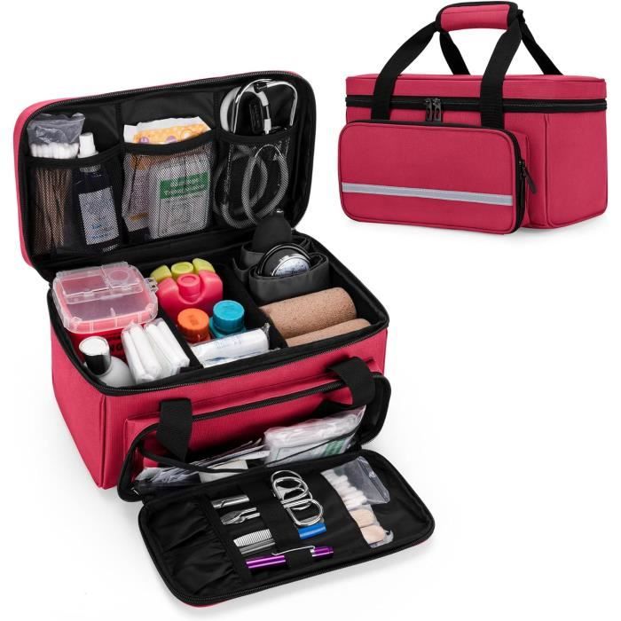 Étui Rigide Premier Secours EVA Rouge - Sac Médical Vide Portable Pour Maison, Camping Et Voyages