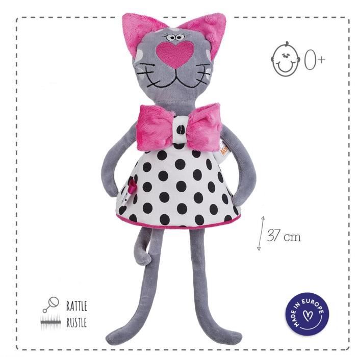 Peluche D Eveil Doudou Chat Kitty Achat Vente Doudou Cdiscount