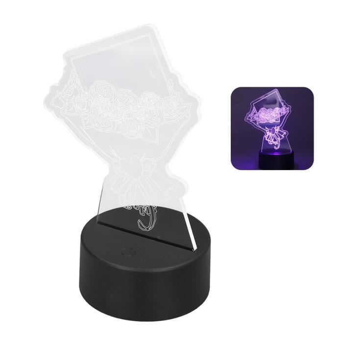 HDCRYSTALGIFTS Presse-Papier Bouquet De Roses 3D En Cristal 60 Mm Avec Support