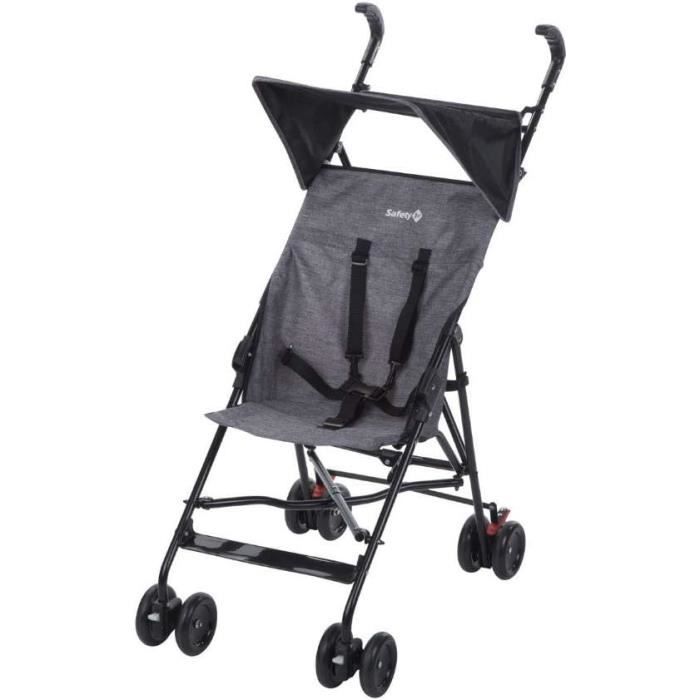 Safety 1st Peps + Canopy Poussette Canne Fixe, Légère, 6 mois à 3.5 ans, Black Chic20