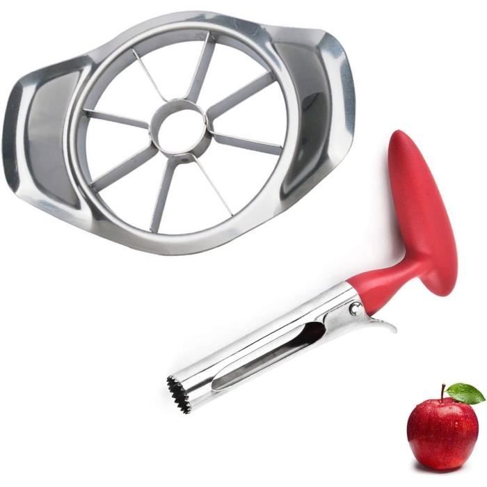 Coupe-pomme En Inox Avec éplucheur - Trancheuse Fruits Et Légumes