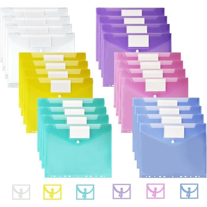 Oxford Urban Classeur à Pochettes A4 40 Pochettes Transparentes - Rose Pastel