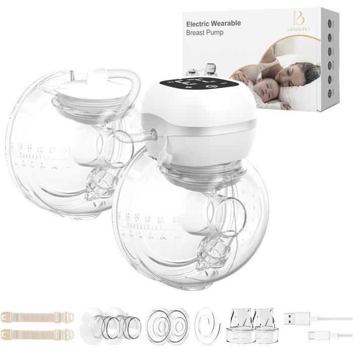 Tiralatte Elettrico Kissbobo – Leggero E Piatto, 3 Modalità 8 Livelli, Silenzioso, Senza BPA, Design Portatile