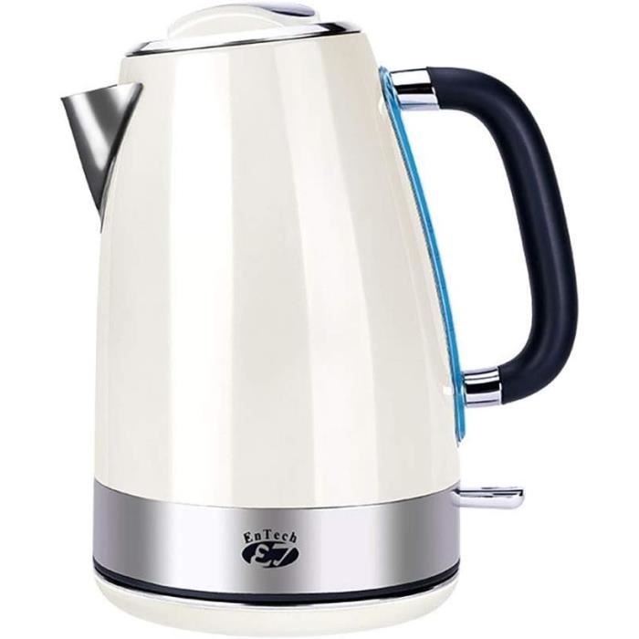 Bouilloire Électrique, 1,7 L Double Paroi 100% Acier Inoxydable Sans Bouilloire Électrique, 1,7 L Double Paroi 100% Acier Inoxydable Sans