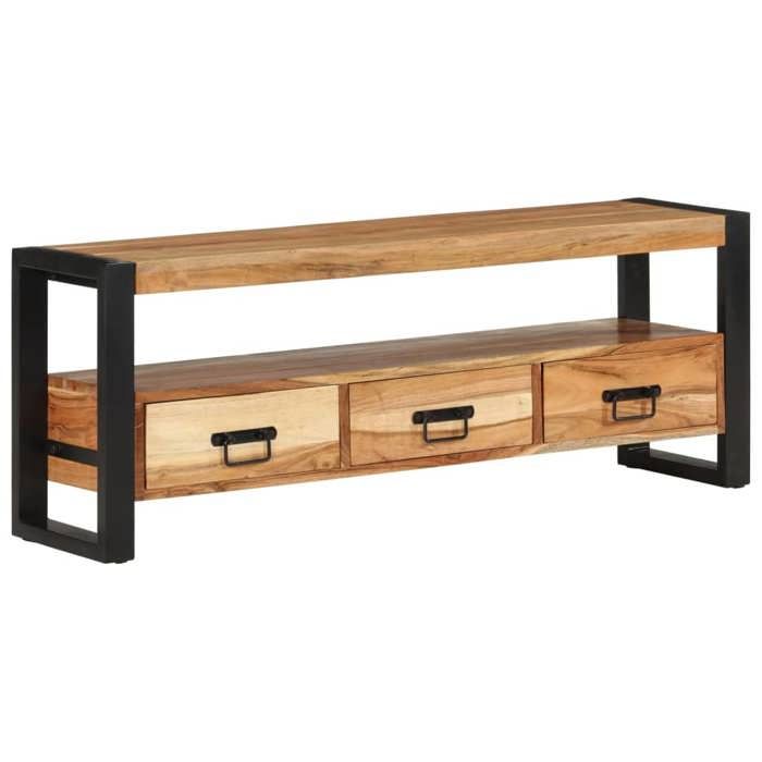 vidaXL Meuble TV 120x30x45 cm bois dacacia massif 351670