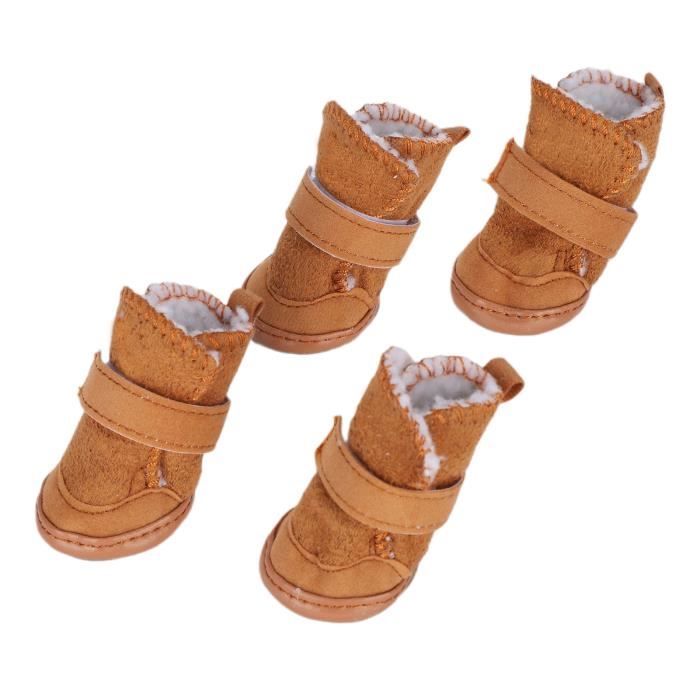 Meilleurs prix pour Chaussures pour chien VINGVO - Modèle antidérapant pour l'hiver - Couleur kaki