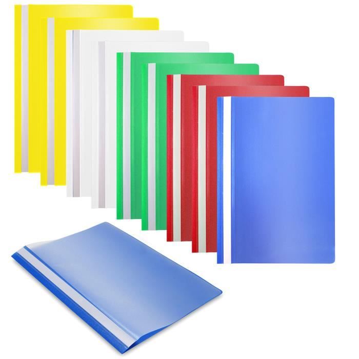 Lot de 10 chemises A4 Quality PP avec couvercle avant transparent Marron foncé 