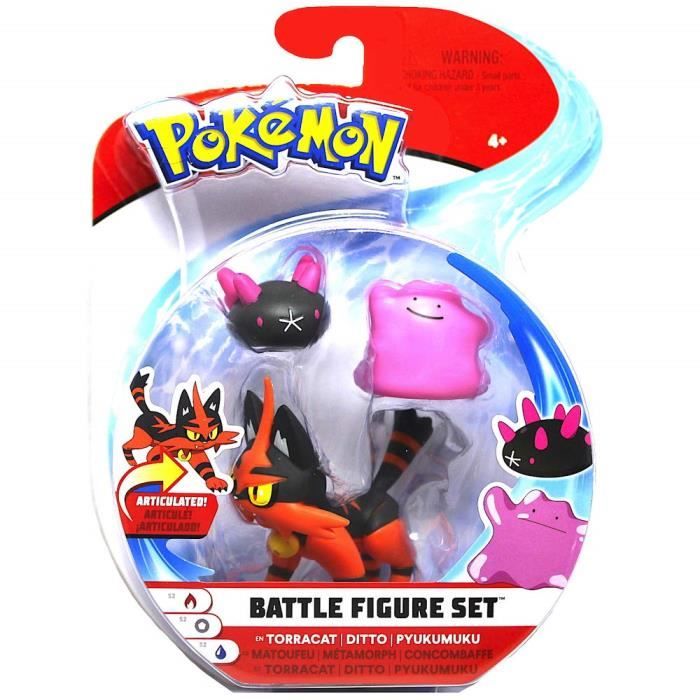 Pokemon Battle Figures Set Saison 2 Pack 3 Figurines Torracat Ditto Pyukumuku Neuf Cdiscount Jeux Jouets