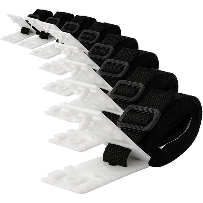 Lot de 100 clips de fixation pour filet de soleil noir - Clips ronds