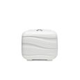 Kono Vanity Case Rigide ABS Léger Portable 34x30x17cm Trousse de Toilette pour Voyage, Vanity Rigide Voyage Femme, Blanc-1