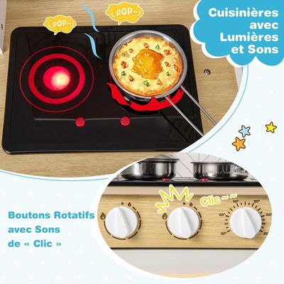 Cuisine De Jeu Enfant En Bois Effet Lumière Et Sonore Avec Tableau Electrique N A P908786c908787