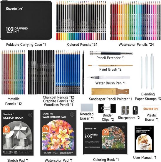 Crayon De Couleur 172 Crayons De Couleur Shuttle Art Set