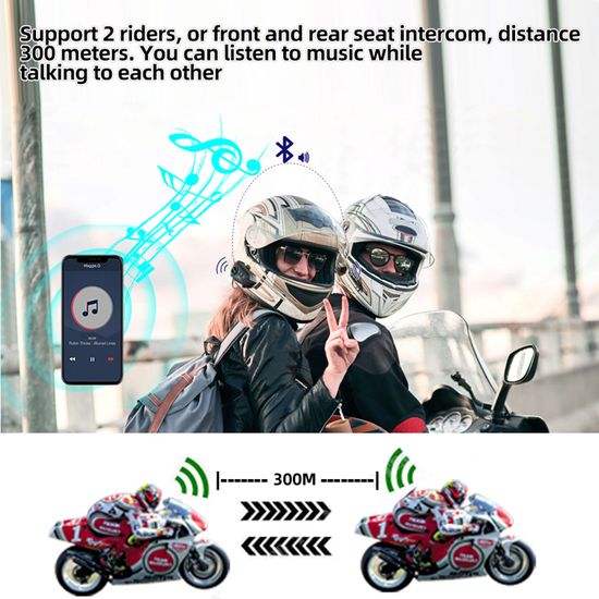 Générique Interphone Moto,Écouteurs Moto | Interphone Intelligent Extra-Plats 12mm Avec Contrôle Musical Et Réponse Automatique Pour Sports Motorisés Et Communication En Extérieur