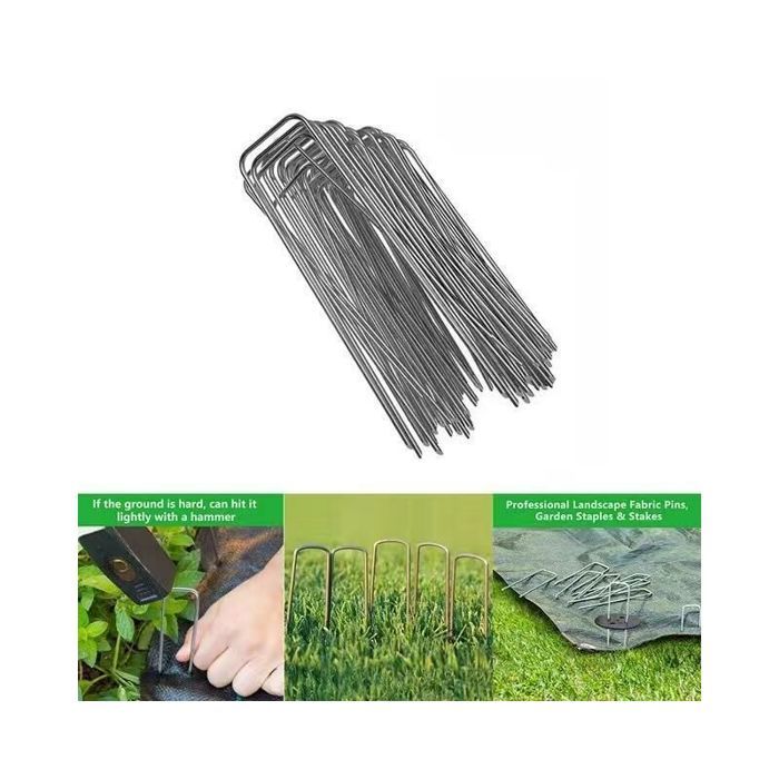 Lot De 24 Piquets De Tente En Acier Robuste, Tête à Ressort Galvanisée, Hauteur 9 Cm – Pour Bâche, Auvent, Jardin, Camping Et Randonnée