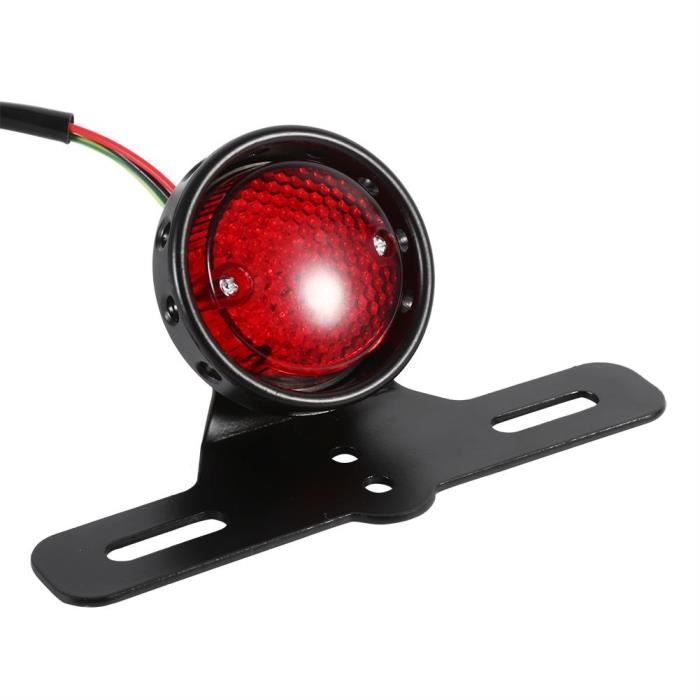 1pcs (Lentille rouge) Feu arrière de moto Harley Feu stop intégré Feu  clignotant avec support de