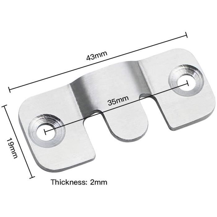 Lot De 12 Supports De Montage Encastrés En Acier Inox - Pour Cadres, Miroirs, Meubles, Installation Invisible