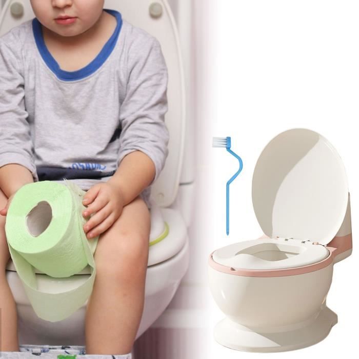 Pot d'apprentissage de la propreté Toilette réaliste Taille compacte avec  brosse de nettoyage Real Feel Potty Siège en - Cdiscount Puériculture &  Eveil bébé