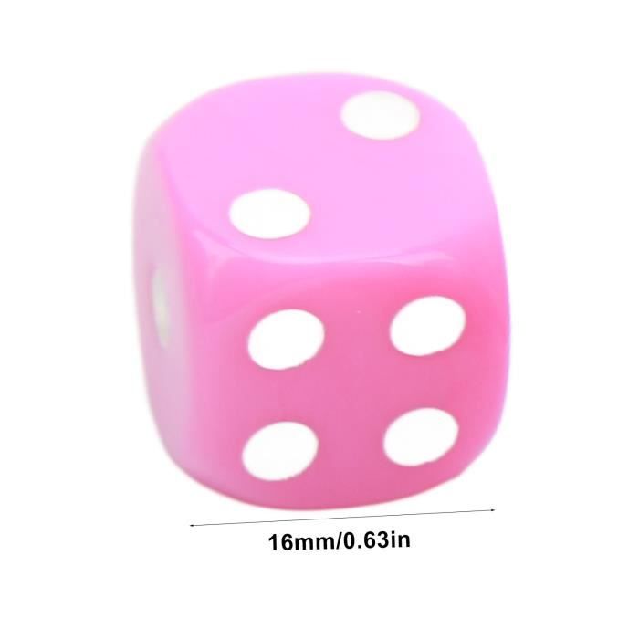 Lot De 30 Dés à 6 Faces 16mm Acrylique Opaques - Jeux De Société DND RPG MTG