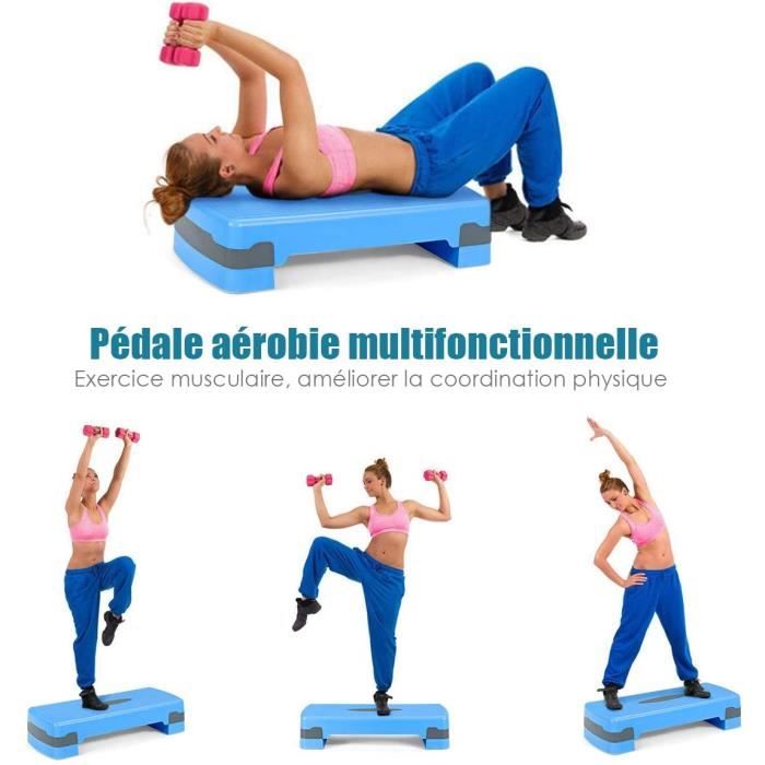 GOPLUS Stepper de Fitness Reglable en Hauteur 2 Niveaux 10 15CM Stepper d Aerobic Multifonctionnel Base et Surface Antiderapantes Cdiscount Sport