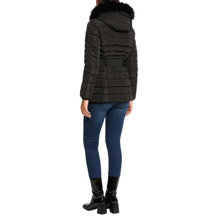 Doudoune a capuche Morgan noir Noire Cdiscount Pret a Porter