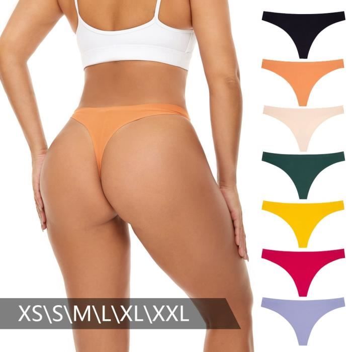 Lot de 7 Strings Femme Thong Basique String Chic Culotte