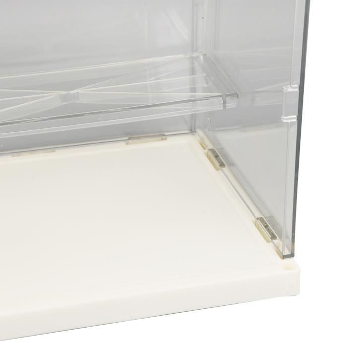 Vitrine acrylique, Vitrine empilable transparente, Vitrine de collection Antipoussière Self-assembly avec porte pour les figurines de jouets Automobiles modèle qui ramassent les figures (30x20x20cm