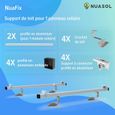NuaSol Kit de montage photovoltaïque PV pour toit de tuile | crochets de toit | embouts de 35 mm| jusqu'à 115 cm de largeur et 35-2