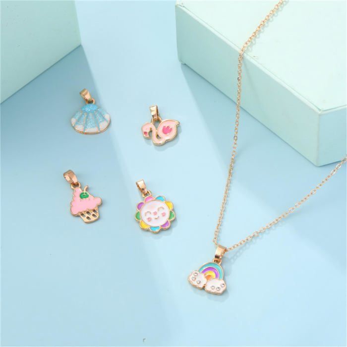 Collier Médaillon Cœur Vintage Arc-en-ciel - Avec Boîte à Photo - Longueur Réglable ~45-50 Cm