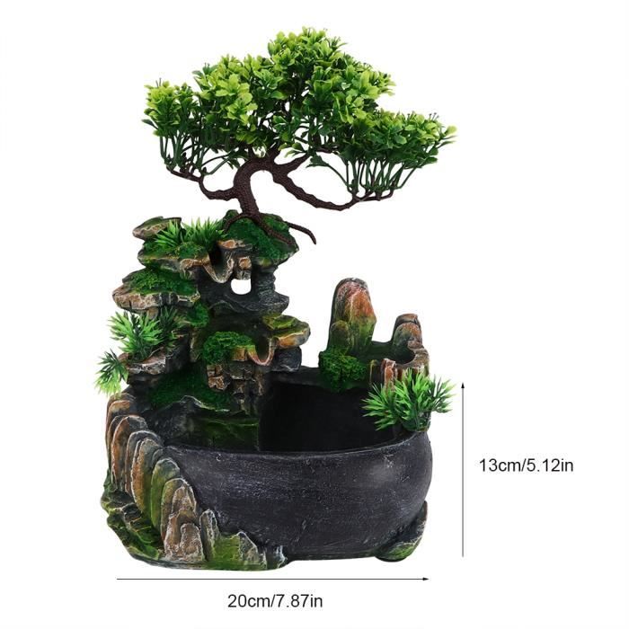 Fontaine De Table,Decorative Fontaines D'intérieur Avec Atomisation,Couleur Changeante LED,Maison, Bureau,Idéal Méditation Et Détent,Cadeau De Noël