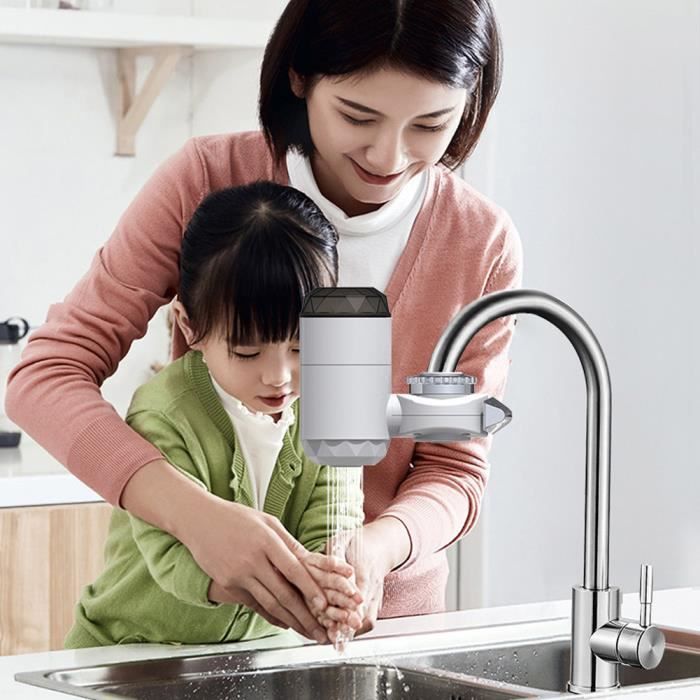 Robinet d'eau chaude avec affichage numérique, robinet d'eau chaude à  chauffage électrique rapide, robinet d'eau à chauffage électrique