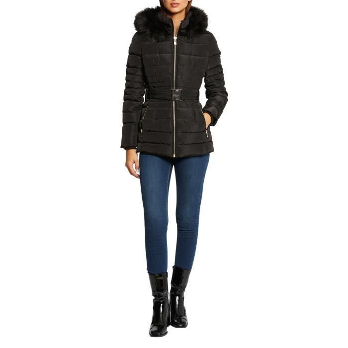 Doudoune a capuche Morgan noir Noire Cdiscount Pret a Porter
