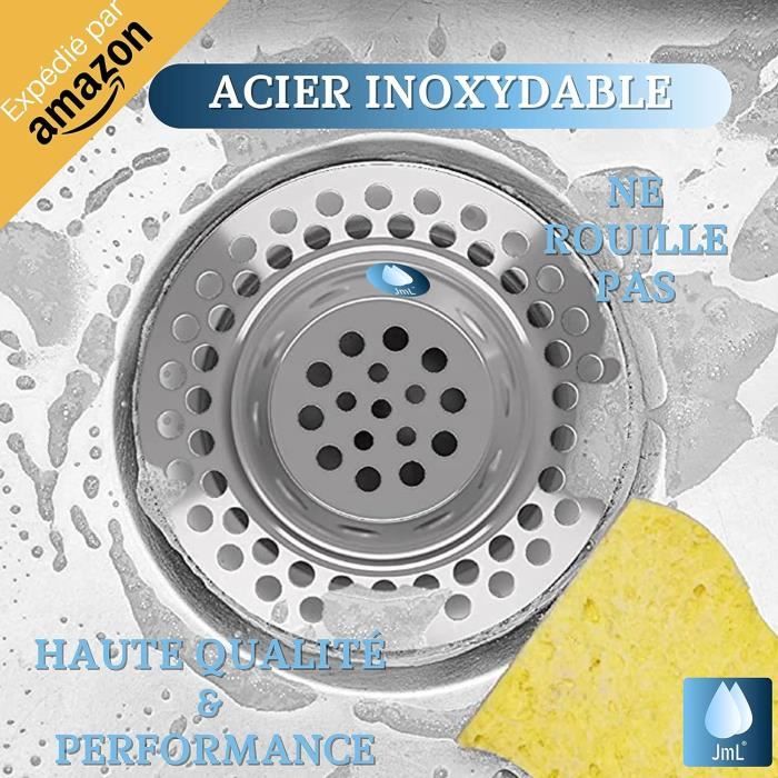 Filtre Anti-Cheveux Pour Évier/Baignoire – Grille Large, Facile à Nettoyer, Diamètre 12 Cm
