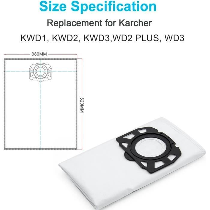 2.863-314.0 | Sacchetto per aspirapolvere Karcher, adatto a WD 2 Plus