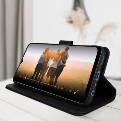 Housse Portefeuille Flip Pour Oppo A16 / A16s / A54s - Fonction Support Vidéo, Couleur Rouge
