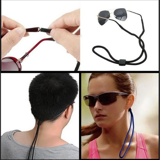 sangle lunettes unisexe extra long pour lunettes de soleil et de lecture Paris GERNEO® support en cuivre cordon pour lunettes en tissu de haute qualité