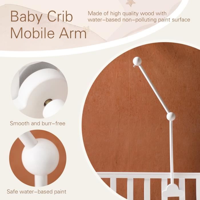 3 clips de suspension pour poussette de bébé, hochet Mobile