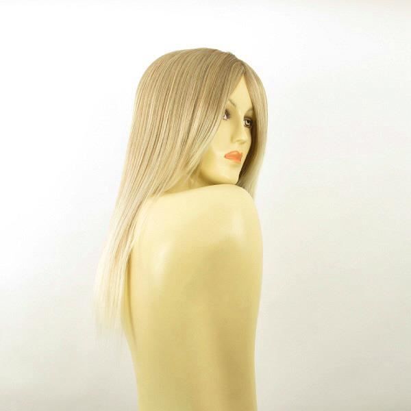 Perruque Femme Mi-longue - Blond Doré Méché Très Clair - Synthétique - Marque Victoire