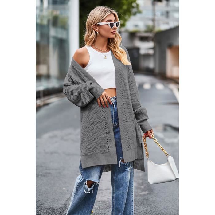 Cardigan Femme Épais à Gros Boutons - Tricoté Cachemire Pour Automne/Hiver - Suwequest