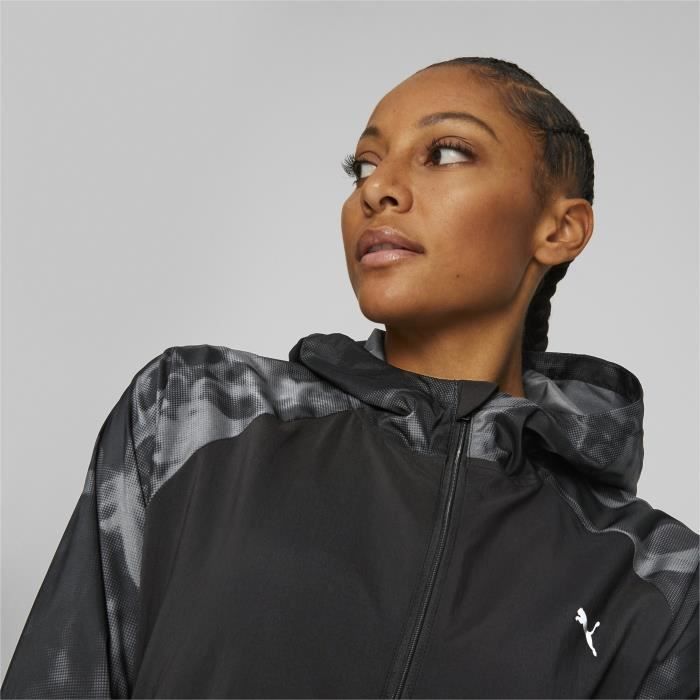 Veste de survetement femme Puma AOP FavorITe Woven noir blanc S Cdiscount Sport