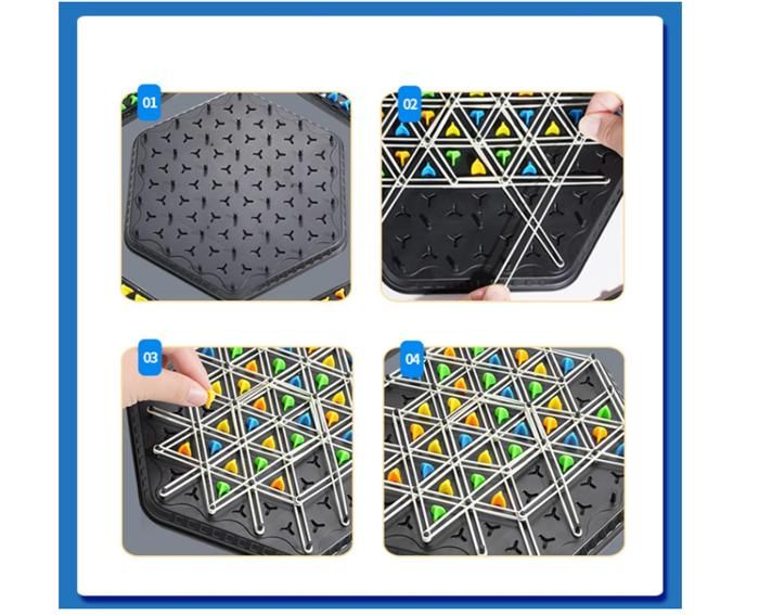 Triggle Jeu Élastique,Triggle Jeu,Jeu D'échecs En Chaîne Triangulaire, Triggle Jeux Societe Pour