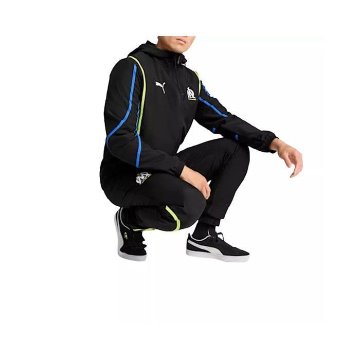 Veste de survêtement Puma OM FASTER Noir et Jaune Cdiscount Sport