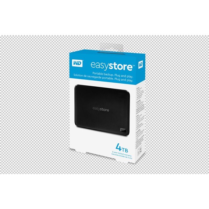Disque Dur Externe WD Easystore 4 To USB 3.0 - Portable, Noir - Compatible USB 2.0 - 5