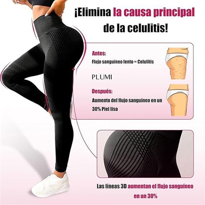 Meilleur Legging Cellulite Générique Leggings 3D Anti Cellulite Femme Anti- Cellulite à Compression Legging Compression 3d Gainant