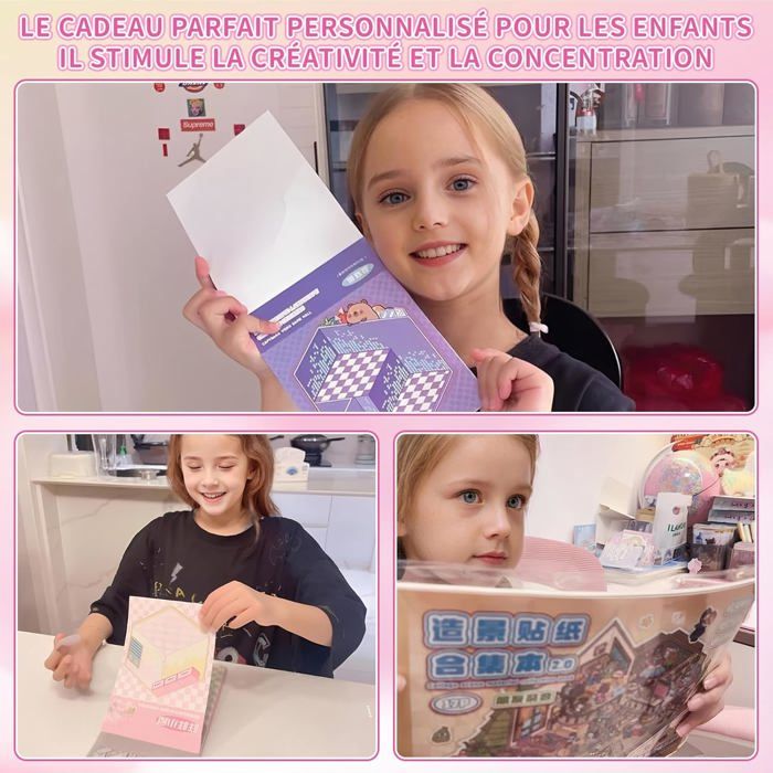 Melissa & Doug Bloc D'Autocollants – Crée Un Visage – 20 Scènes, 250 Autocollants Réutilisables – Dès 3 Ans