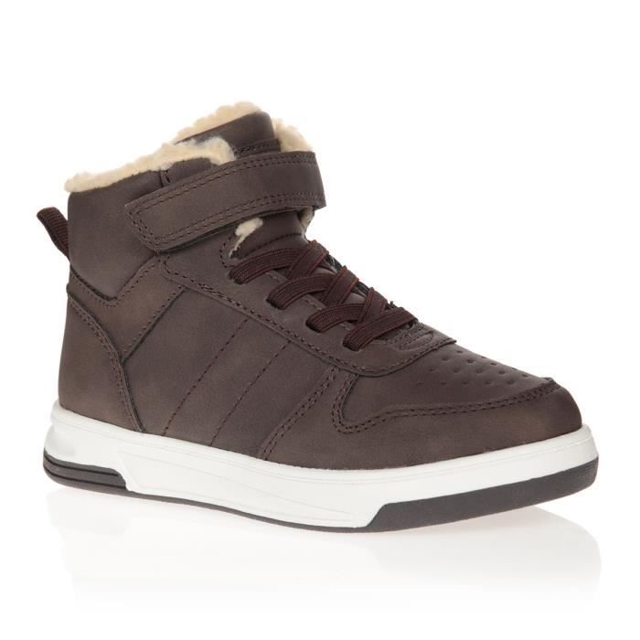 SPROX Baskets Hautes Marron Foncé Enfant